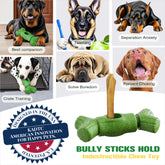 KADTC All in ONE Size: XXL 2 in 1 Dog Bully Stick Holder and Durable Indestructible Tough Chew Toy for Large/Extra-Large Dogs Aggressive Chewers